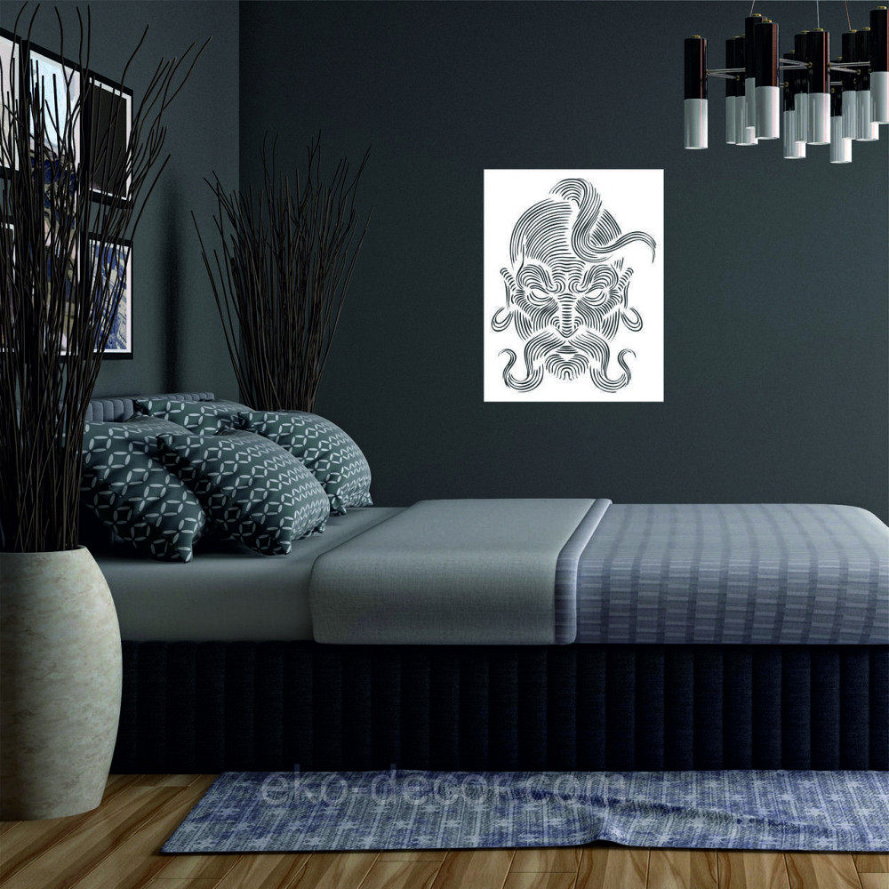 Декоративное настенное Панно «Козак» Декор на стену 90*69 см, Белый Киев - изображение 5