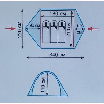 Намет Tramp Ranger 3 (v2) Green (TRT-126) Вінниця - фото 2