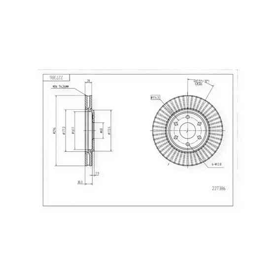 Диск Nissan Navara, NP300, Pathfinder (2005-) передній (d296x28mm) гальмівний Мукачево