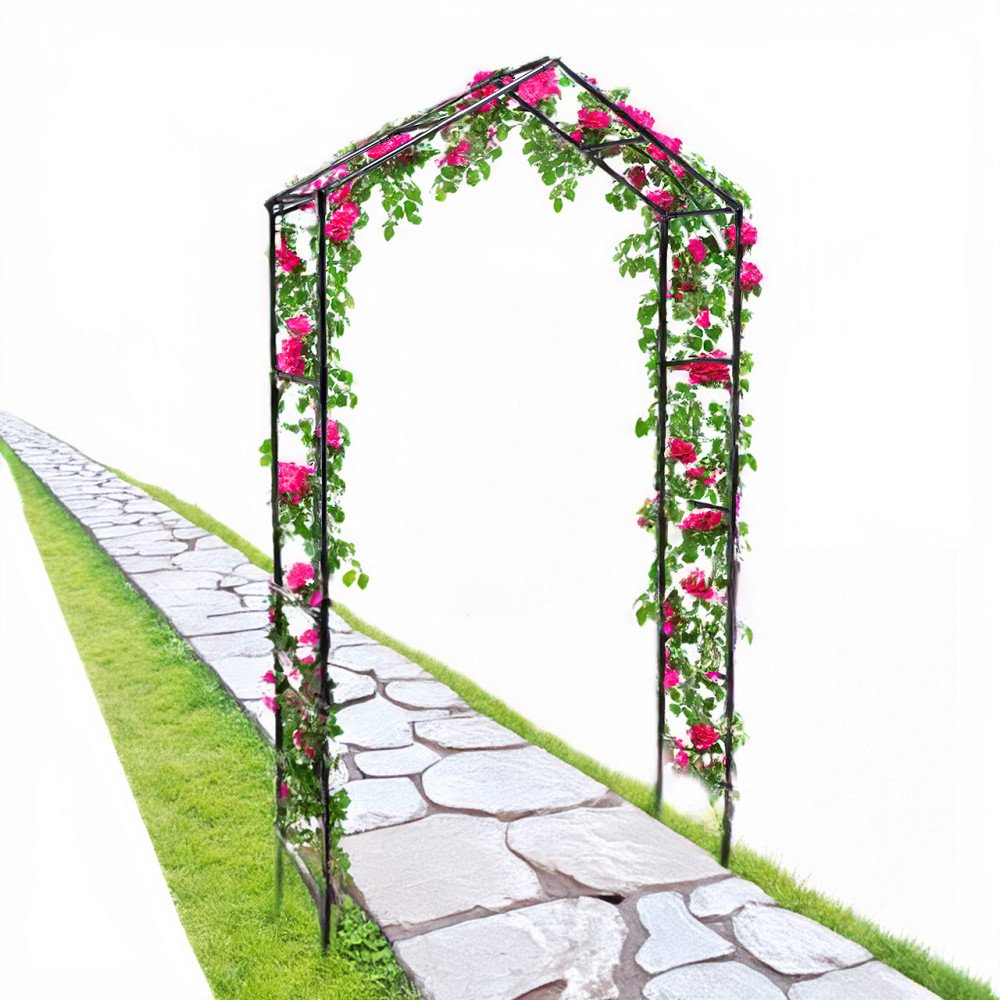 Садова Арка для плетених рослин Bonita, сталева, розбірна, чорна 232*132*34 см Бориспіль - фото 3