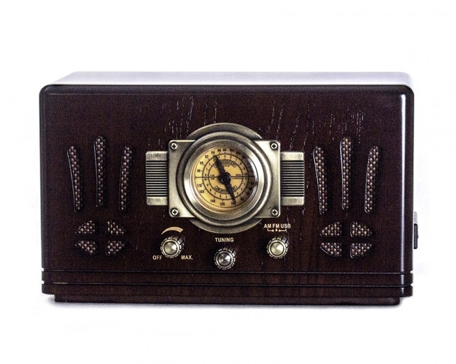 Ретро радио проигрыватель Daklin Де Голль AM/FM,МР3/ USB/ SD дерево Орех (RP-057) Винница - изображение 1