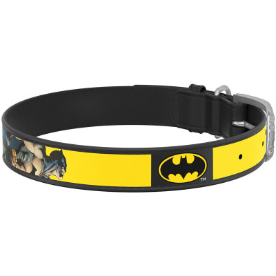 Ошейник для животных WAUDOG Design с QR паспортом "Бэтмен 2" M Ш 20 мм Д 30-39 см (черный) (0020-1004-01) Винница - изображение 2