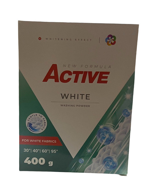 Порошок для прання білих речей Active White 400 г Виноградов - изображение 1