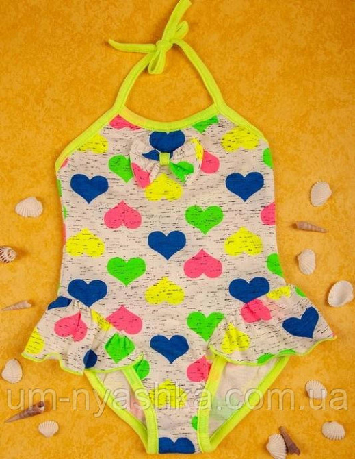 Купальник дитячий відрядний з сердечками 98 Кривий Ріг - фото 1