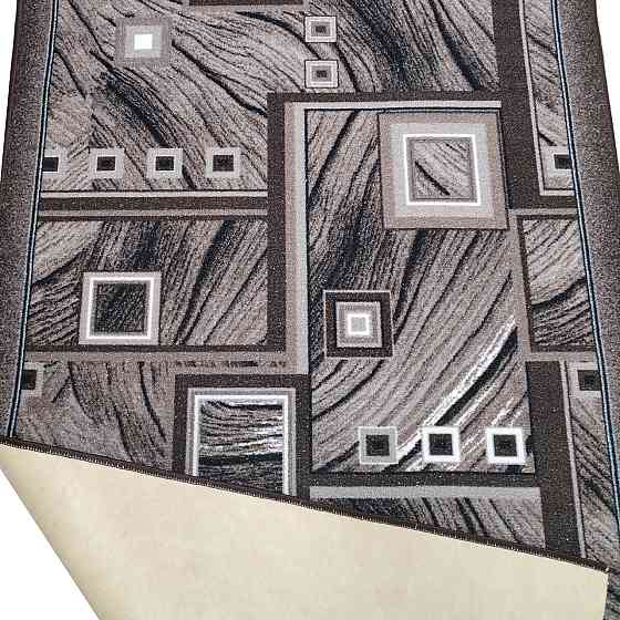 Ковровая дорожка, Коричневые Квадраты, Ковёр на отрез, любые размеры 120, 120 Каменское