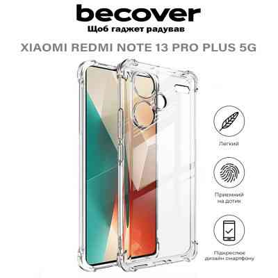 Чехол для мобильного телефона BeCover Anti-Shock Xiaomi Redmi Note 13 Pro Plus 5G Clear (710648) Винница