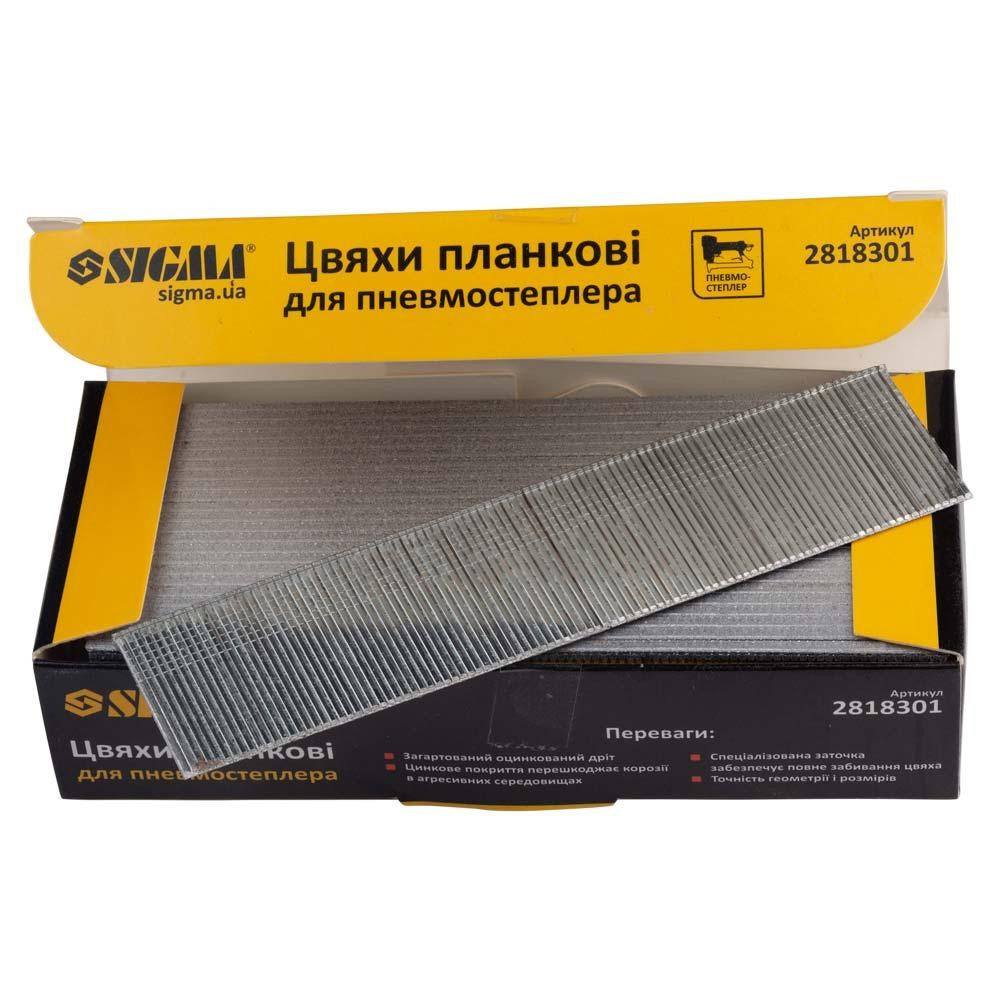 Цвяхи планкові 30×1.25×1мм для пневмостеплери (5000шт) SIGMA (2818301) Київ - фото 1