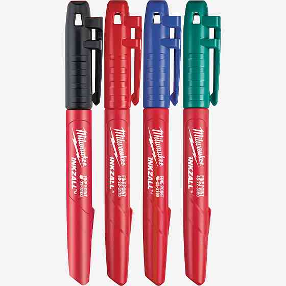 Набор маркеров InkZAll MILWAUKEE, синий/красный/зеленый/черный, (4шт) Одесса