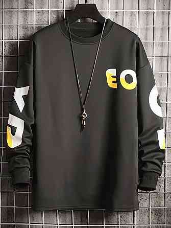 Свитшот черный мужской с принтом 2711524703 размер 50 Днепр