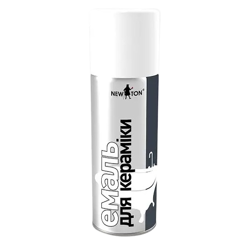 Емаль для кераміки та емалевих покриттів 400мл білий аерозоль NEW TON Житомир