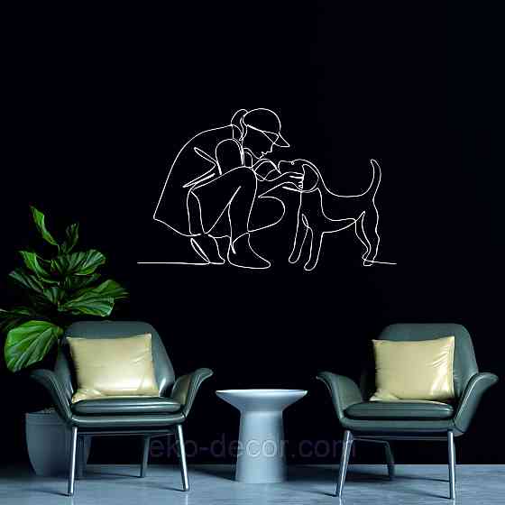 Декоративное настенное Панно «Друг» Декор на стену 90*56 см, Белый Киев