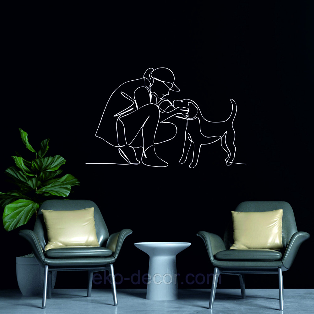 Декоративное настенное Панно «Друг» Декор на стену 90*56 см, Белый Киев - изображение 5