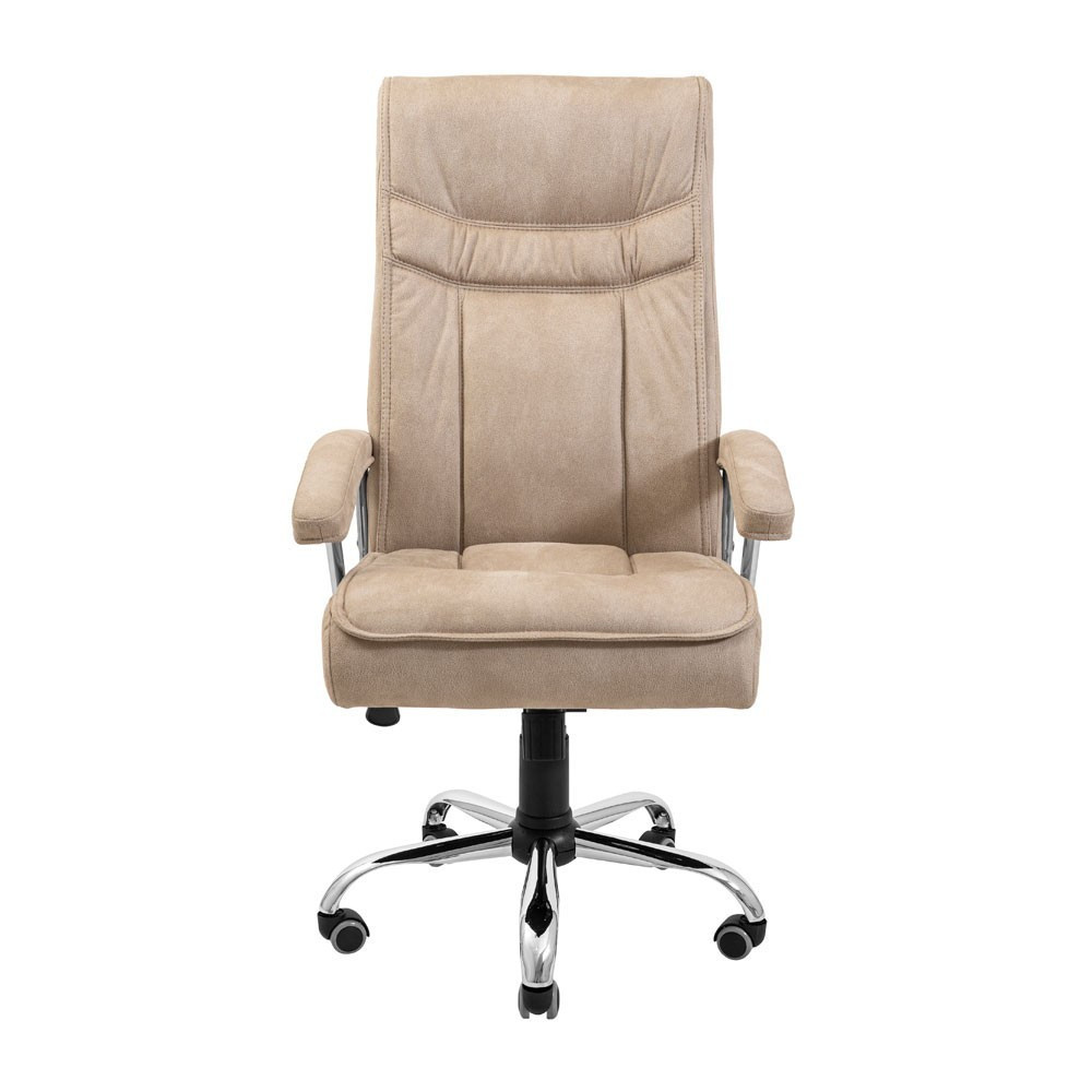 Офісне крісло керівника Burgas Mustang Хром M2 Anyfix Кремовий Київ - фото 2