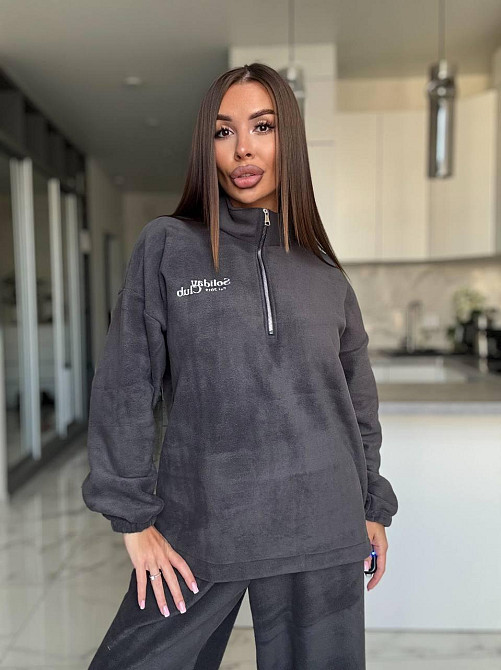 Жіночий костюм з фліс-полару, з вишивкою Одеса - фото 3