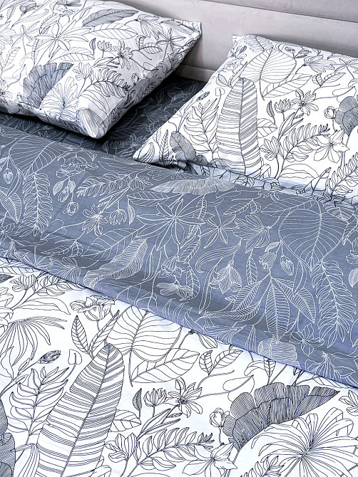 Ecotton Комплект постільної білизни Ecotton полуторний 150х215 см сатин двосторонній білий (рис Коломия - фото 7