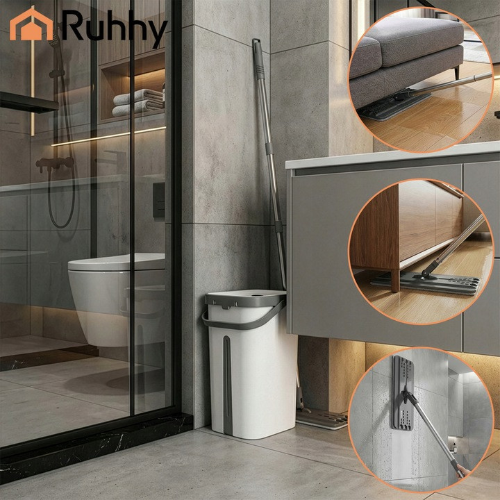 Набор для уборки швабра с двухкамерным ведром 11 литров + 3 насадки Ruhhy (27232) Нововолынск - изображение 8