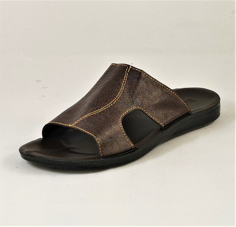 Мужские Шлёпанцы Тапочки Сланцы Коричневые Кожаные (размеры: 41,42,43,44,45) Днепр - изображение 4