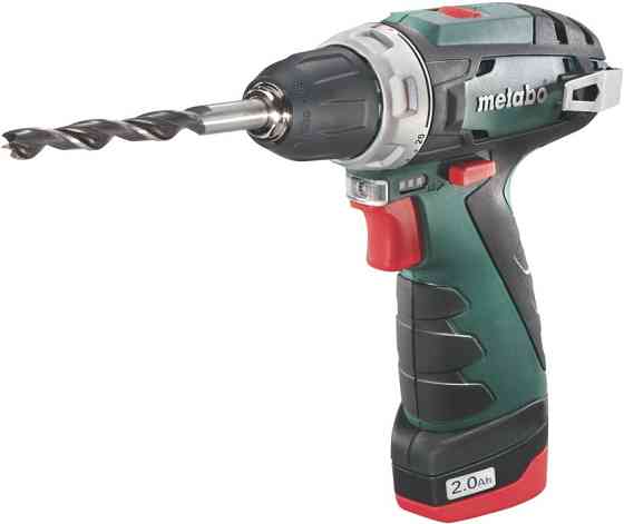 Акумуляторний шуруповерт Metabo PowerMaxx BS Basic 2х2,0 Ач пластиковий чемодан (600080500) Київ