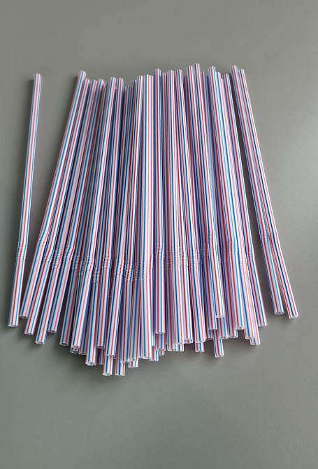 Трубочка для напоїв з гофрою d4.8 21см Смуга (200 шт) Харків - фото 1