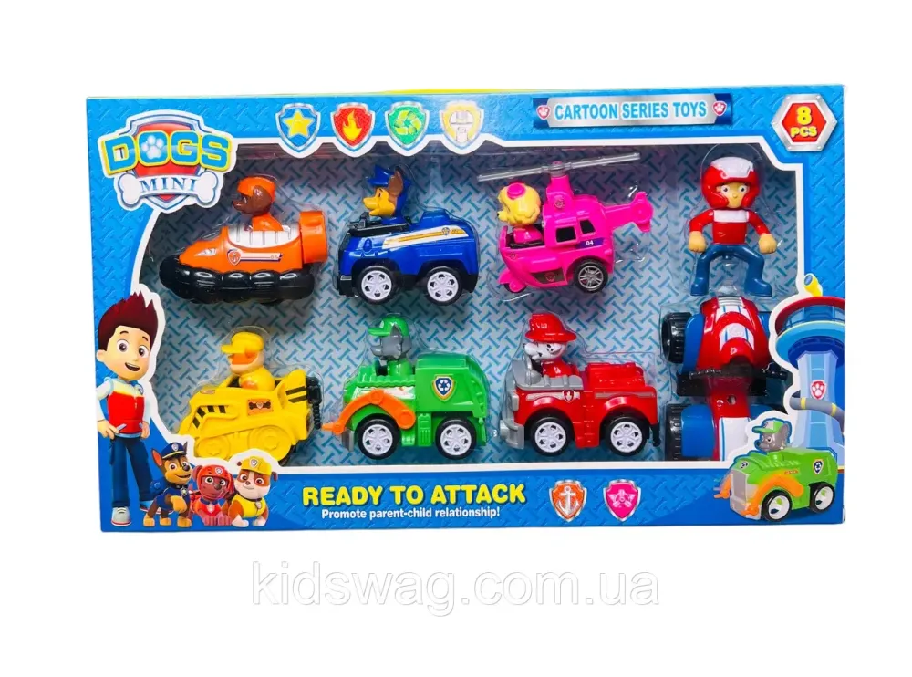 Набір машинок "Щенячий Патруль" 8 см Київ - фото 1