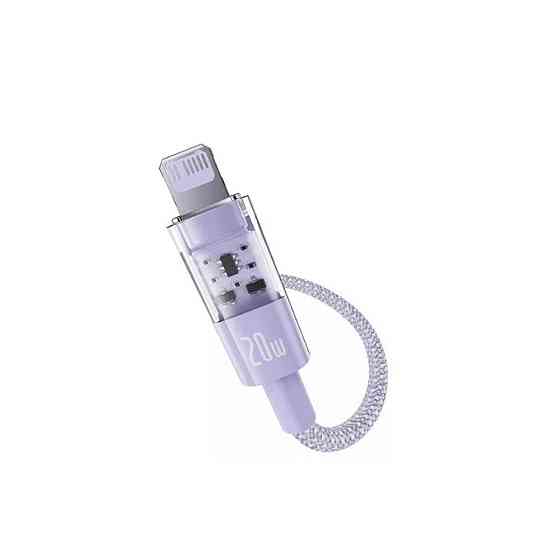 Кабель Type-C - Lightning Baseus Gem для быстрой зарядки и передачи данных 20W 2m Nebula Purple Одесса
