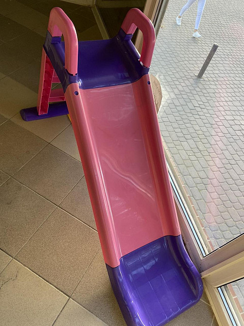 Детская горка пластиковая для дома Doloni 140 см для детей (Долони) Розово-фиолетовый Киев - изображение 4