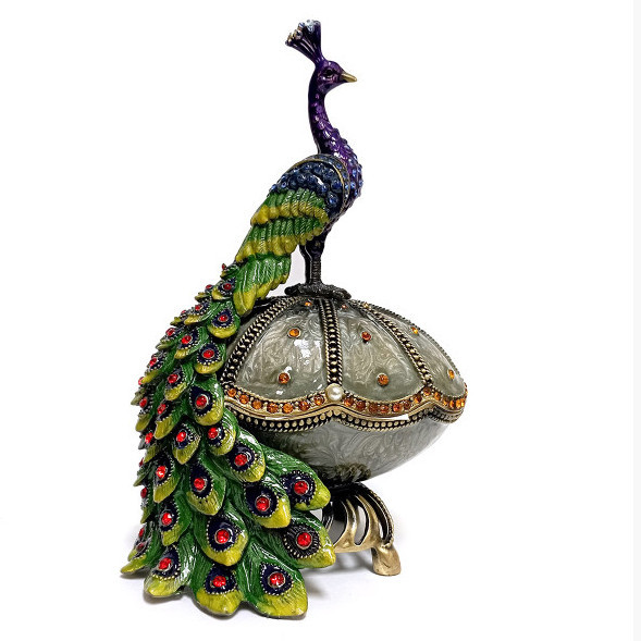 Шкатулка со стразами Павлин на яйце Киев - изображение 1