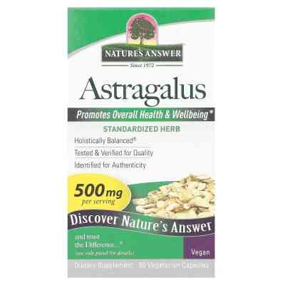 Трави Nature&apos;s Answer Астрагал, 500 мг, Astragalus, 60 вегетаріанських капсул (NTA-16359) Вінниця
