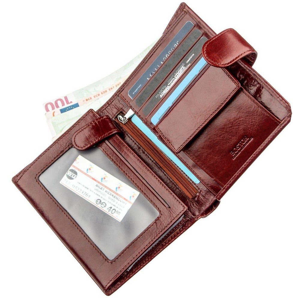 Вместительный мужской бумажник Boston 18814 Коричневый Киев - изображение 5