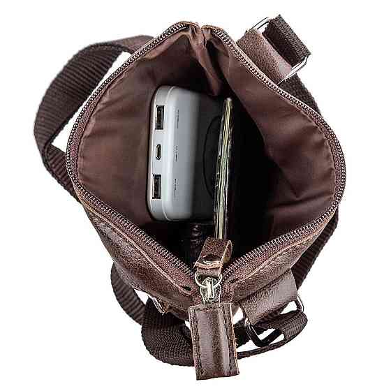 Сумка SHVIGEL 11136 з натуральної шкіри Коричнева Київ