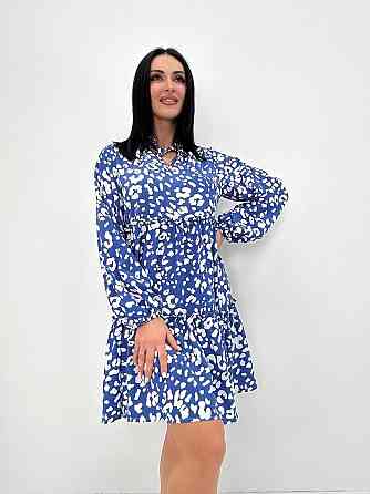 Легка жіноча сукня оверсайз "Lichi" оптом | Норма | Розпродаж моделі Синій, 42-44 Київ