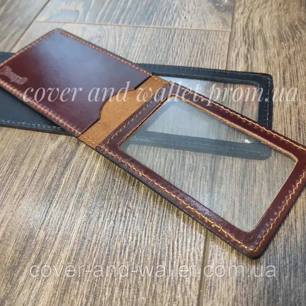 Шкіряна обкладинка на посвідчення "Діржавка податкова служба прикраси" (тиснення золотом) Київ - фото 10