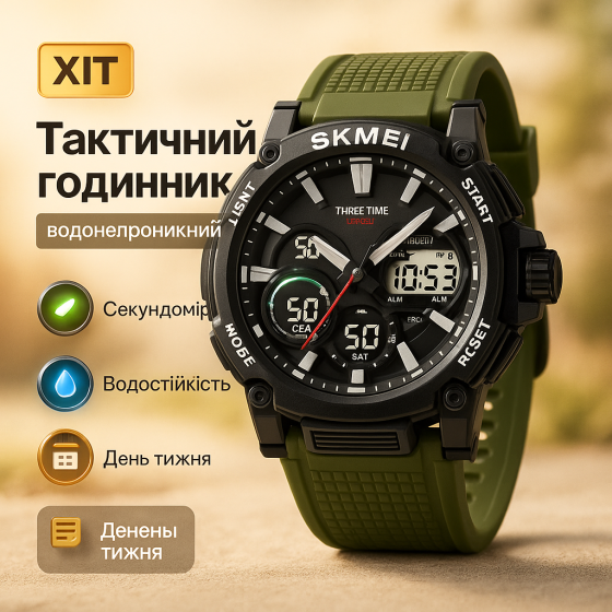 Специальные часы для военных операций SKMEI, Часы для рыбалки и активного отдыха путешествий IN-81 Львов