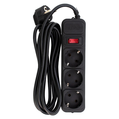 Мережевий фільтр живлення Patron EXT-PN-SP-1033, 3m Black (EXT-PN-SP-1033) Вінниця - фото 1