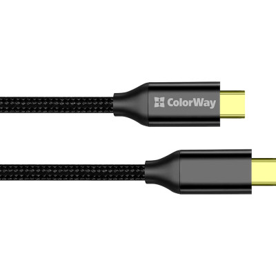 Дата кабель USB-C to USB-C 1.0m USB3.2 (20Gbps 4K PD100W) Gen2 5А black ColorWay (CW-CBPDCC062-BK) Вінниця - фото 8