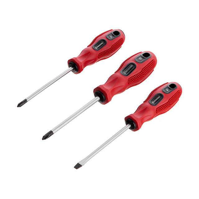 Набор отверток, 3 шт. (SL5,PH1,PH2), 100 мм, Cr-V INTERTOOL VT-2004 Киев - изображение 1