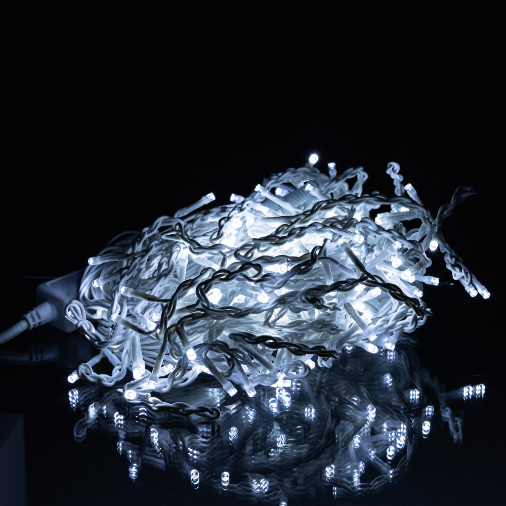 Гірлянда бахрома 12 м, 200 LED, білий провод Київ - фото 3