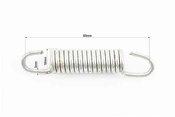 Пружина підніжки центральної (≈L89мм, D16мм, 16 витків) Київ