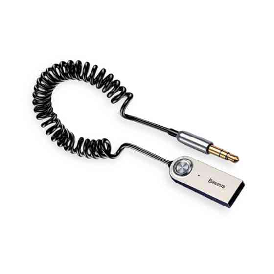 Блютуз адаптер свободные руки подключ. через AUX, зарядка USB, Акумулятор , BTv5.0, кабель 1,2м Baseus Мукачево