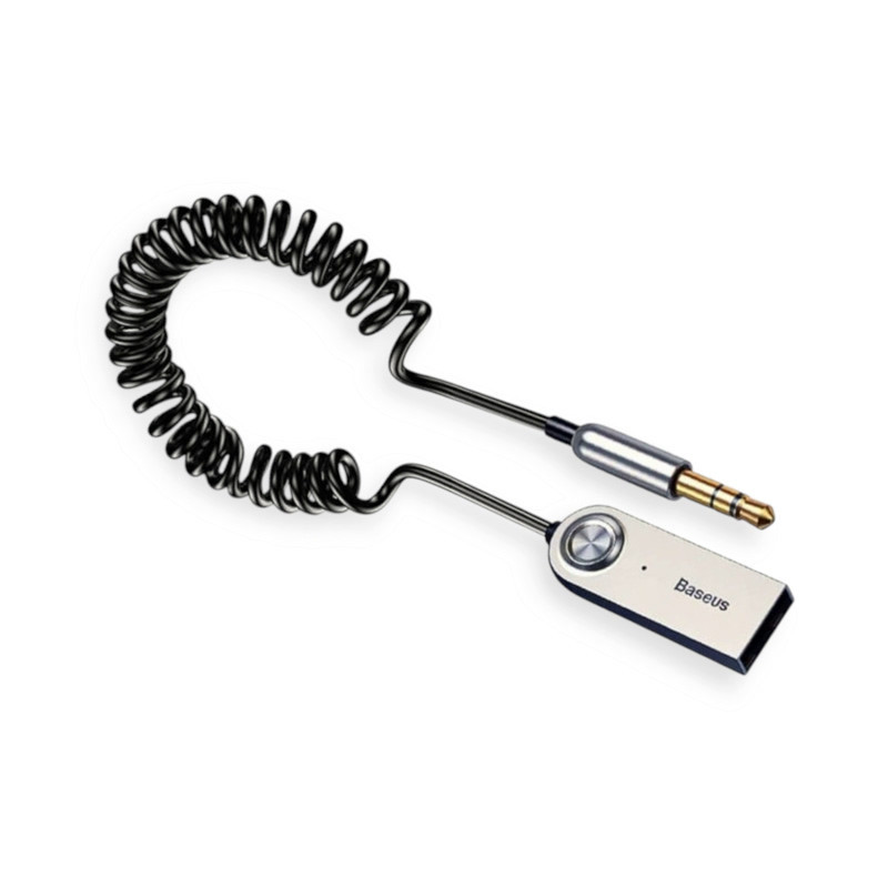 Bluetooth адаптер вільні руки підключення. через AUX, зарядка USB, Акумулятор, BTv5.0, кабель 1,2м Baseus Мукачево - фото 1