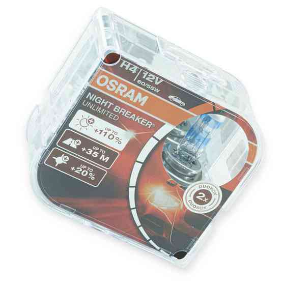 Автолампа 12V 60, 55 (43) Night Breaker Unlimited 110% (2шт) H4 Мукачево