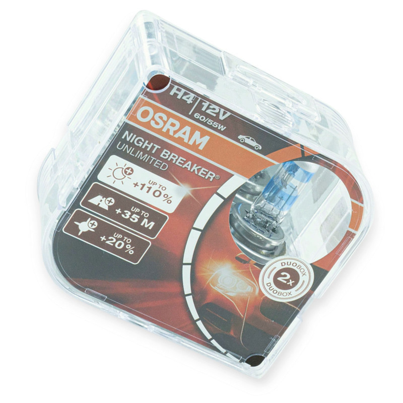 Автолампа 12V 60, 55 (43) Night Breaker Unlimited 110% (2шт) H4 Мукачево - фото 1