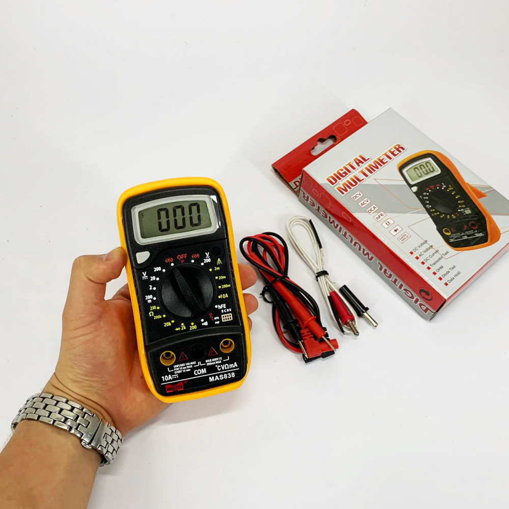Мультиметр побутовий HAOYUE MAS838, Якісний мультиметр Портативний цифровий CO-45 Львів - фото 11
