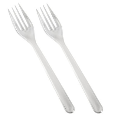 Вилки одноразовые Швидkoff Пластиковые прозрачные 100 шт. (10711) Винница - изображение 1