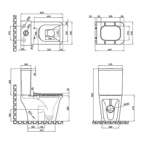 Чаша унитаза Qtap Kalao QT08221213AW1 Київ