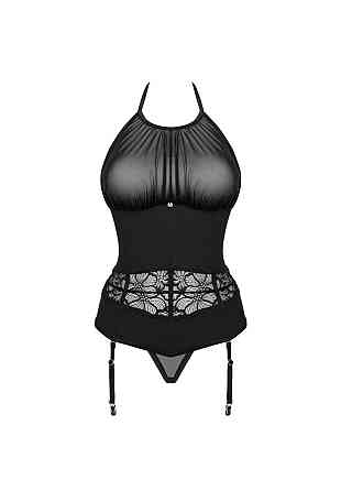 Эротический черный корсет Serafia corset XL/2XL Sex Aura Киев