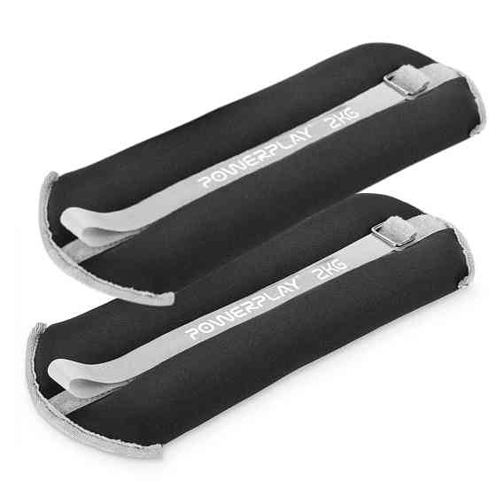 Обважнювачі-манжети для ніг та рук PowerPlay PP-4349 Ankle/Wrist Weights (2шт.*2 kg) (пара) Чорні Каменское