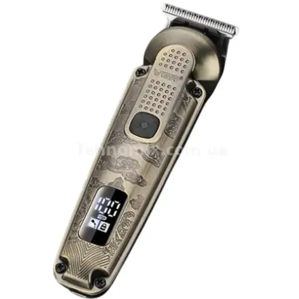 Машинка для стрижки волос VGR V-103 (8 в 1) LCD для бороды и носа + подставка Бронза Винница - изображение 6