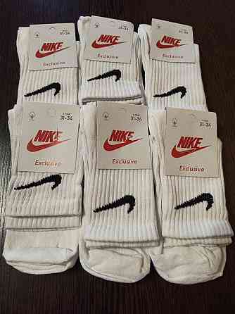Набір високих дитячих шкарпеток (6 шт. уп). Якісні дитячі шкарпетки з бавовни. Nike. Білі. Розмір 31-34 Київ