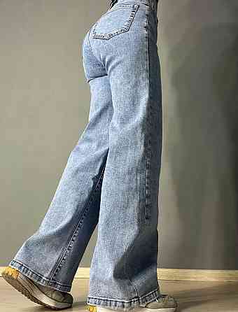 Джинсы женские Meecaloo 6010 palazzo jeans comfort облегченные палаццо широкие голубые, голубой, 28, Одесса